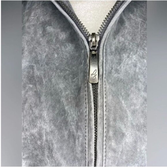 Womens Grey Suede Leather Jacket  Dennis Basso XSmall zip front jacket - Picture 4 of 11